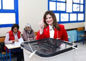 وزيرة الهجرة تدلي بصوتها في الانتخابات الرئاسية 2024
